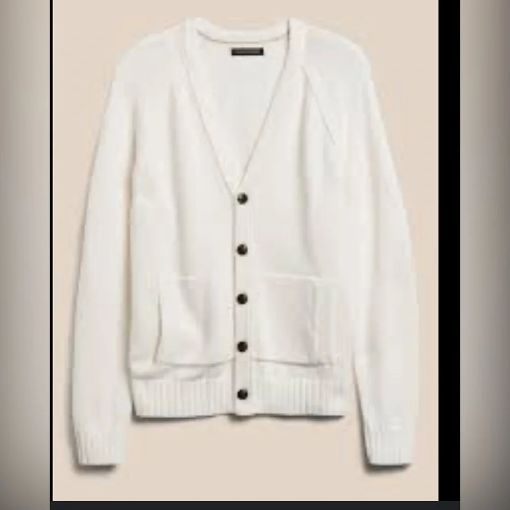 BANANA REPUBLIC PRATO RAGLAN CARDIGAN SIZE M ORGANIC COTTON